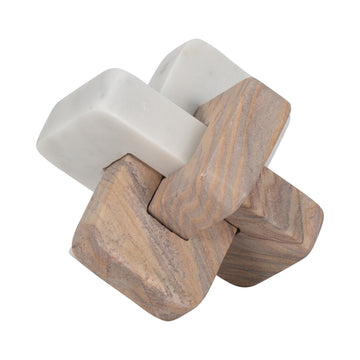 Chiara Marble Knots 6" - Beige