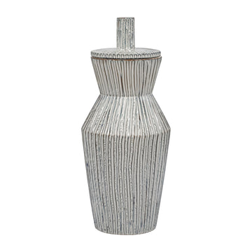 Perryman Large Lidded Jar - White