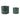 6" / 8" Reactive Bubble Trim Planter With Saucer (Set of 2) - Green