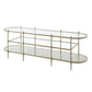 Zaba - TV Stand - Glass Top & Silver