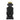 Resin 8" Monkey Flower Crown Figurine - Black/Gold