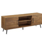 Wafiya - TV Stand - Rustic Wood & Black Finish