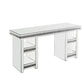 Noralie - Writing Desk - Clear Glass, Mirrored & Faux Diamonds