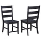 Newport - Ladder Back Wood Dining Side Chair (Set of 2) - Black