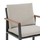 Nofi - Outdoor Patio Dining Chair With Cushions (Set of 2) - Charcoal / Taupe