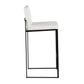 Fuji - High Back Barstool - Black Steel Legs