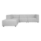 Lyric - Dream Modular Sectional Left Oatmeal - Pearl Silver