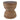 18" Teakwood Accent Table With Woven Banana Leaf - Natural