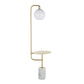 Symbol - Floor Lamp - Gold Metal Side Table And White Marble Base