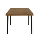 Hillary - Dining Table With 2 Leaves - Walnut & Black