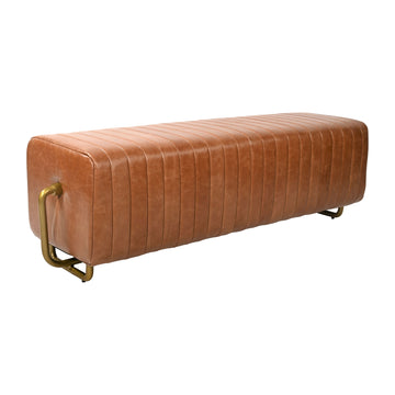 Felix Real Leather Bench - Brown