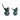 7/9" Corvallis Bird Statuary (Set of 2) - Blue