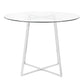 Cosmo - Dining Table - Chrome And Clear Tempered Glass Top