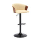 Lydia - Adjustable Walnut Wood Bar Stool