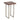 Metal 20" Square Wood Top Accent Table - Silver