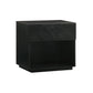 Petra - 1 Drawer Wood Nightstand - Black