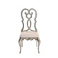 Esteban - Side Chair (Set of 2) - Ivory Velvet & Antique Champagne Finish