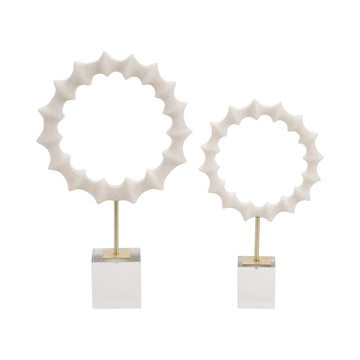 15 / 18" Previse Statuary (Set of 2) - White