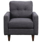 Watsonville - Upholstered Track Arm Tufted Accent Chair - Gray