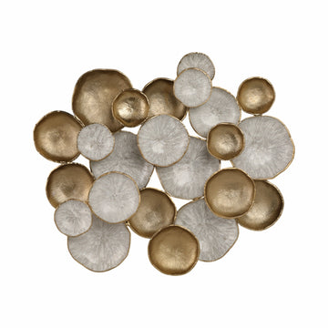 37X31 Metal Multi Disc Wall Decor - Multi