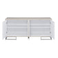 Panos - Console Cabinet - White Marble Print & Chrome