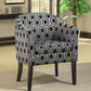 Jansen - Upholstered Accent Club Chair - Gray And Black