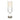 Glass Vase With Metal Base Stone Accent 21" - Pearl