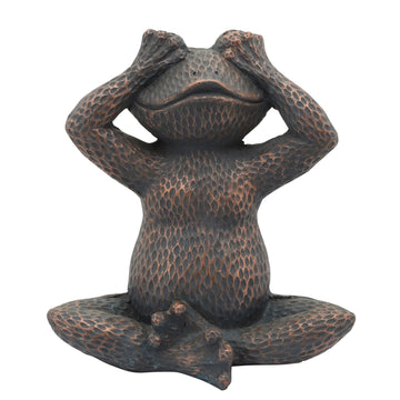 Resin No See Frog 16" - Metallic Blue