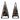 13" / 12" Carlisle Small Pyramids (Set of 2) - Black / Dark Brown