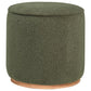 Zena - Faux Sheepskin Upholstered Round Ottoman