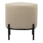 Daniella - Foot Stool - Black Metal And Beige Fabric