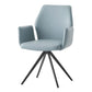 Segismunda - Side Chair With Swivel - Light Blue & Black