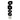 18" Abstract Totem Sculpture Marble Base - Black / White