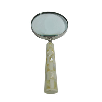 4" Mop Handle Magnifying Glass - Ivory