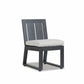 Redondo - Armless Dining Chair, No Welt - Cast Silver / Dark Gray