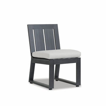 Redondo - Armless Dining Chair, No Welt - Cast Silver / Dark Gray