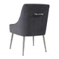 Beatrix - Velvet Side Chair With Silver Leg - Gray