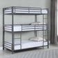 Maynard - Metal Twin Triple Bunk Bed - Gunmetal