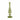 Vintage Glass Taper Candle Holder 11" - Olive