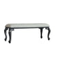 House - Delphine - Bench - Two Tone Ivory Fabric & Charcoal Finish