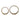 Metal Hammered Decorative Rings 14 / 17"(Set of 2) - Gold