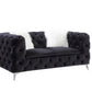 Phifina - Loveseat - Black Velvet