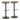 Dakota - Adjustable Barstool - Gray Metal And Wood - Pressed Grain Bamboo (Set of 2)