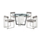 Devi Anastasia - Round Glass Dining Table Set