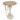 23" Chena Hourglass Table - Gold / White