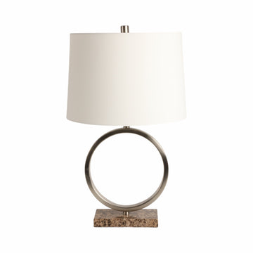 Nashik Metal And Marble Table Lamp 24" - Gold