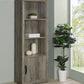 Burke - 3-Shelf Engineered Wood Media Tower - Gray Driftwood