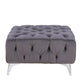 Wugtyx - Ottoman - Dark Gray Velvet - 18"