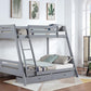 Trisha - 2-Drawer Wood Twin Over Full Bunk Bed - Gray