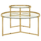 Delia - 2 Piece Round Glass Top Nesting Coffee Table